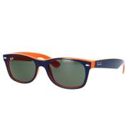 New Wayfarer Solbriller Blå/Orange Grøn Krystal