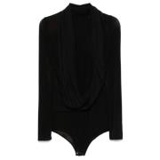 Sort Bodysuit Elegant Stil