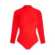 En-delt Jacquard Vichy Rashguard med UV-beskyttelse til kvinder