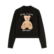 Broderet Bjørnemotiv Crew Neck Sweater