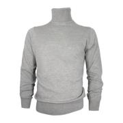 Slim Fit Cashmere Sweater i Grå