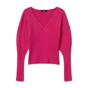 Fuchsia Ribbed Sweaters Actitude Collection