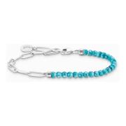 Dame Charm Armbånd 925 Sterlingsølv Imiteret Turkis Sølv Charm Club A2099-404-17-L17