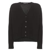 Sort Cashmere V-Hals Sweater