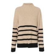 Stribet Strik Pullover Sweater