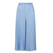 Denim Culottes med Usynlig Lynlås