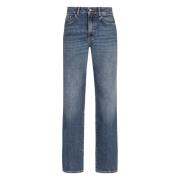 Straight Leg Jeans med Baglogo