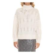 Paillet Turtleneck Pullover