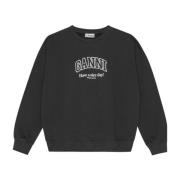 Sort Bomuld Logo Print Sweater