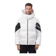 Hvid Herre Puffer Frakke Fullzip