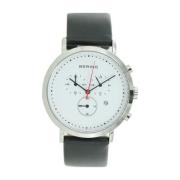 Unisex Analog Quartz Classic Collection Ur med Kalveskindrem og Safirglas 10540-404