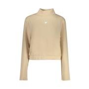 Beige Polyester Sweater med Applique