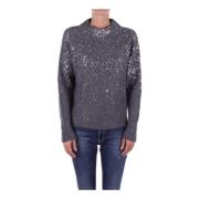 Metallic Detalje Sweater Antracit