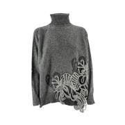 Grå Blomstret Sweater