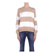 Beige Sweater med Cut-Out Detaljer