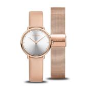 Dameur Classic 29 mm 3 ATM Safirglas Slim Design Kalveskind Armbånd 15729-960