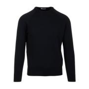 Blå Sweater Girocollo Stil