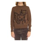 Dyr Print Pullover Sweater