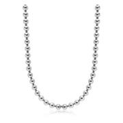 8mm Metallic Pearl Necklace with Silver