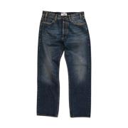 Indigo Denim Straight Leg Jeans