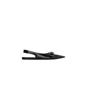 Børstet kalveskind slingback plader