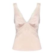 Pink Blonde Top V-Hals Pulver