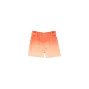 Højtaljet bomuld Tie & Dye Shorts