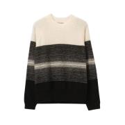 Stribet raglan crew neck skjorte