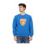 Sweatshirt med rund hals og frontlogo