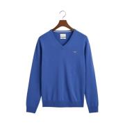 Ultrafin lammeuld V-hals pullover