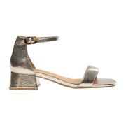 Chunky Heel Sandal Sko & Støvler Guld