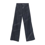 Sort Denim Jeans med Faded Effekt