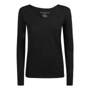 Sort Bomuld Cashmere T-shirts og Polos