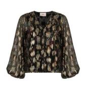 Paisley Bluse med Lurex Detaljer