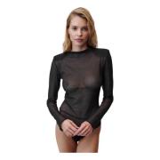 Glitrende Aura Mesh Bodysuit