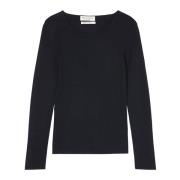 Langærmet strikket sweater slim