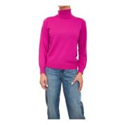 Fuchsia Pullover Sweater Stilfuldt Mode