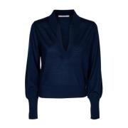 Merino uld dame polo sweater