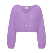 Mohair Cropped Cardigan Lilla