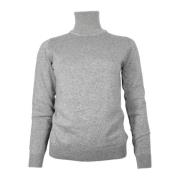 Grå Cashmere Dolcevita Sweater