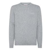 Rundkabel sweater i grå