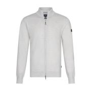 Merino Full Zip Cardigan Vest Creme