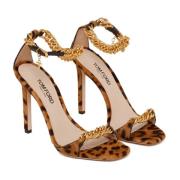 Leopard Print Stiletto Sandal