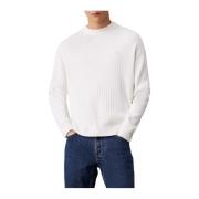 Ribbet bomuld herre sweater