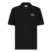 Sort Polo Skjorte Casual Stil