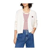 Hvid Cardigan Essential Badge Sweater