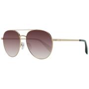 Guld Aviator Solbriller Gradient Brun