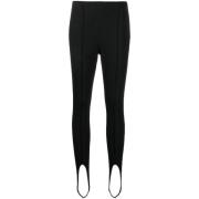 Afslappet Sorte Leggings med Polyester