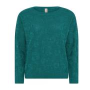 Struktureret To Farve Pullover Bluse