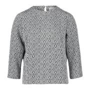 Grafisk Jacquard Bluse Skjorte